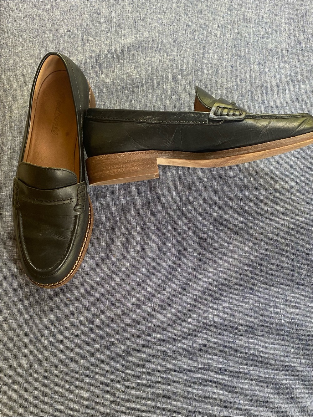 Madewell Black Leather Penny Loafers - Picture 2 of 4